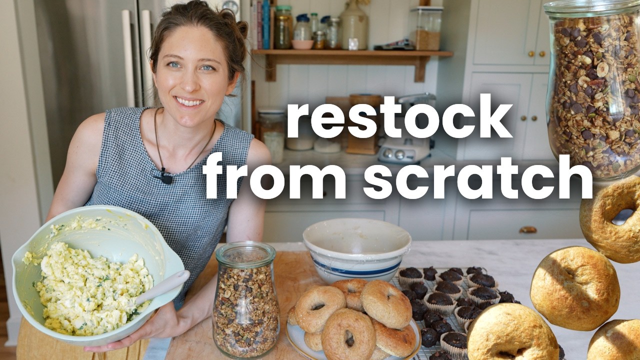 I Restocked My Kitchen From Scratch (Easy Meals + Homemade Staples)
