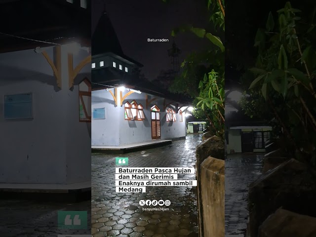 Suasana Saat Hujan Malam Hari di Baturraden