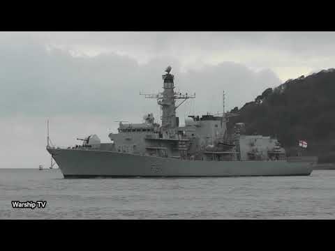 HMS SUTHERLAND F81 LEAVES DEVONPORT NAVAL BASE AT ARTILLERY TOWER - 23rd November 2018