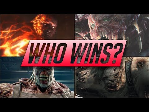 Tyrant Resident Evil Mr X Super Tyrant Vs Nemesis Vs Ustanak Vs William Birkin