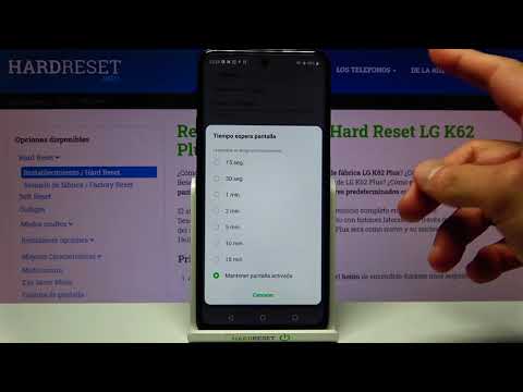 Cómo cambiar el tiempo de la pantalla en LG K62 Plus - bloqueo automático