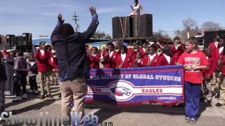 Coghill vs Lafayette Academy vs Eisenhower Academy Marching Band - 2017 Mardi Gras Parade