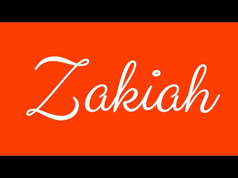 Learn how to Sign the Name Zakiah Stylishly in Cursive Writing