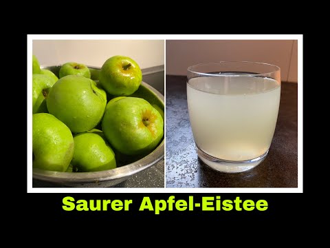 saurer Apfel Eistee Rezept | unreifes Fallobst | Selbstversorgung: zu früh abgefallene Äpfel