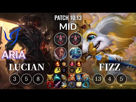 CGA Aria Lucian vs Fizz Mid - KR Patch 10.13