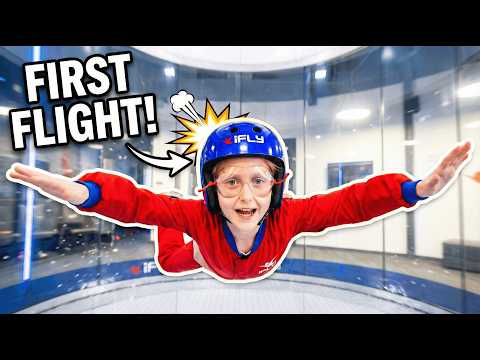 FIRST FLIGHT Indoor Skydiving (iFLY) | First Time in a Wind Tunnel!