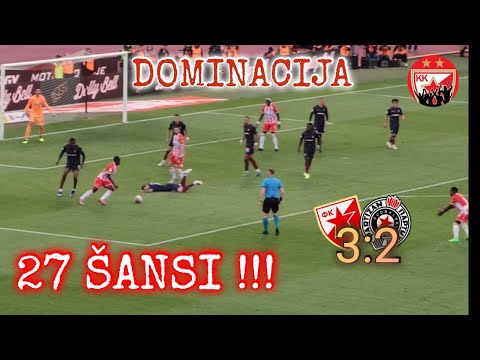Crvena zvezda Partizan 3-2 gol šanse