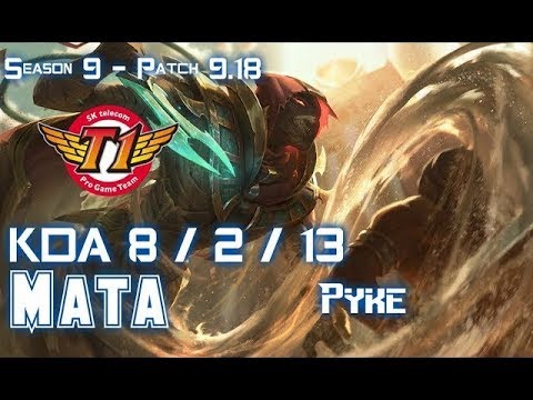 SKT T1 Mata PYKE vs GRAGAS Supp | Mata + Clid hủy diệt anh em nhà  SKT Faker + Teddy | Patch 9.18