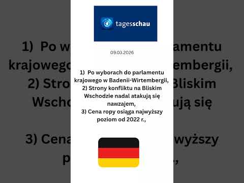 Niemiecki dziennik telewizyjny @tagesschau 9 marca
