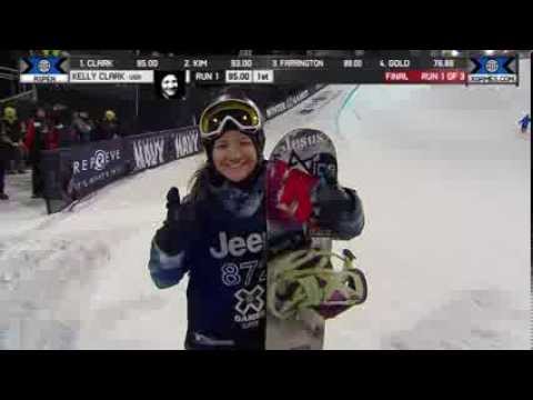 Kelly Clark wins GOLD in Snowboard SuperPipe