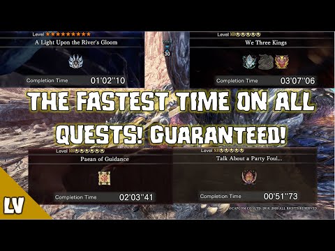 How to Get the *FASTEST TIME POSSIBLE* on *EVERY QUEST* in Iceborne