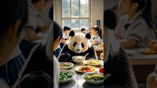 Panda in class: &quot;Pandas are coming to class too! Who says animals can&#39;t learn? #panda #funny