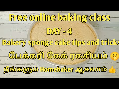 Free online baking class /DAY 4/Tips and tricks of baking Bakery sponge cake