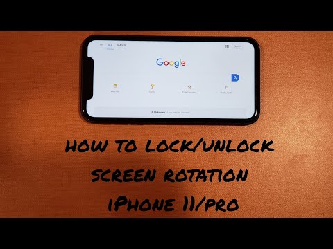 How to turn screen rotation on and off iphone 11/pro