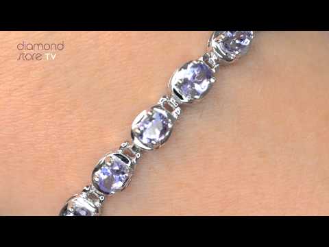 UD3245 - High Quality AA Tanzanite 4.71ct and 925 Silver Bracelet