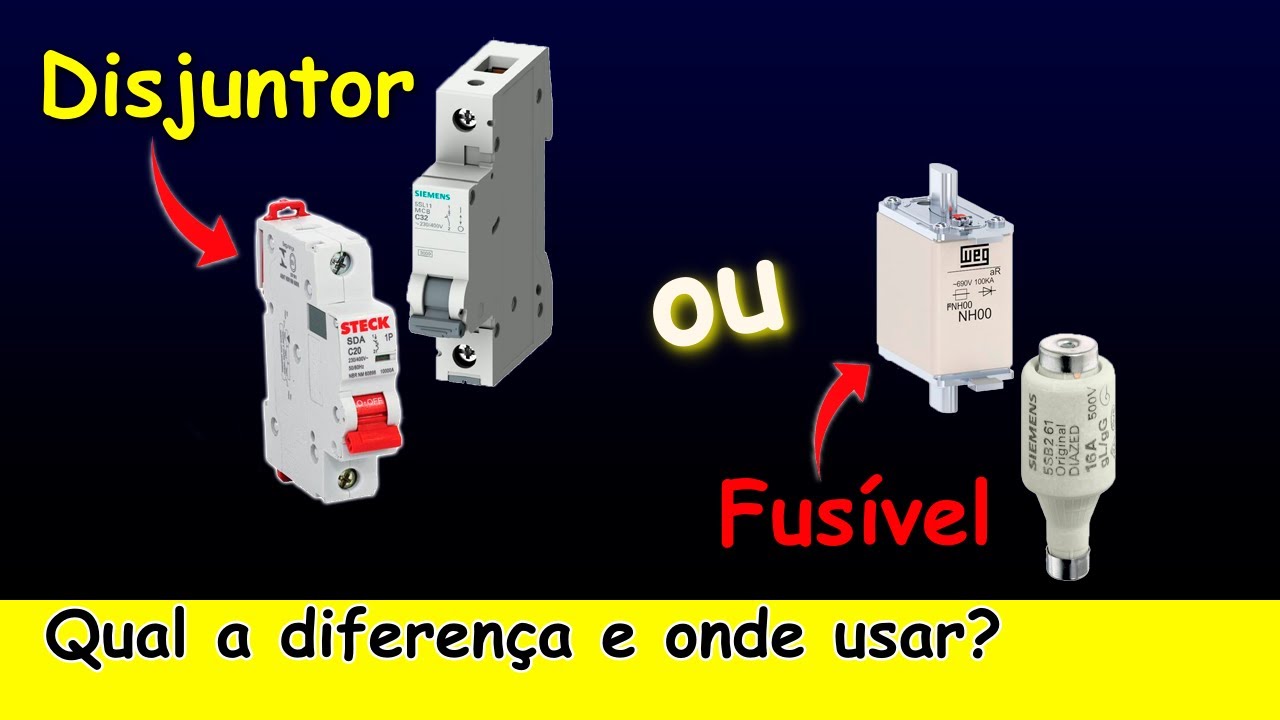 Qual a DIFERENÇA entre DISJUNTOR e FUSÍVEL e onde DEVO USAR cada um deles (Descubra!!!)