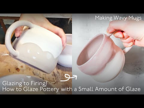 Studio Pottery Glazing Technique - Making a Wavy Mug | Glazing to Firing