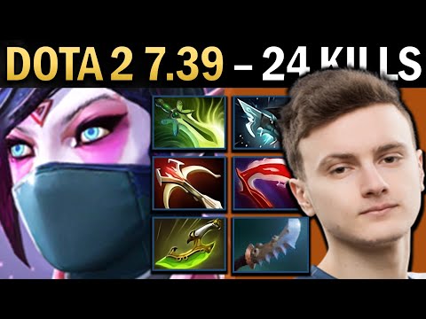 Templar Assassin Gameplay Miracle with 24 Kills and Butterfly - Dota 7.39