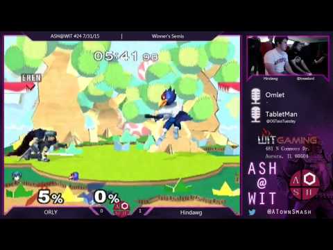 ORLY (Falcon) vs. Hindawg (Falco) - Melee Winner's Semis ASH@WIT #24 7/31/15