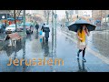 JERUSALEM. Maybe this is the last rain! City Ambience 🧡🧡🧡