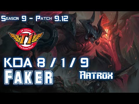 SKT T1 Faker AATROX vs VLADIMIR Mid - Patch 9.12 KR Ranked