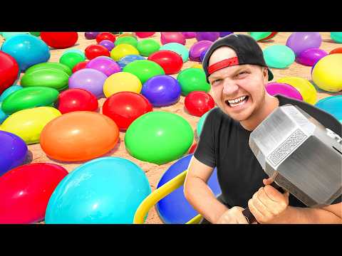 Escaping 1,000 Layers GIANT WATER BALLOONS!