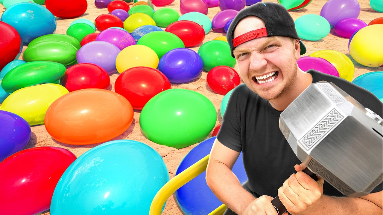 Escaping 1,000 Layers GIANT WATER BALLOONS!