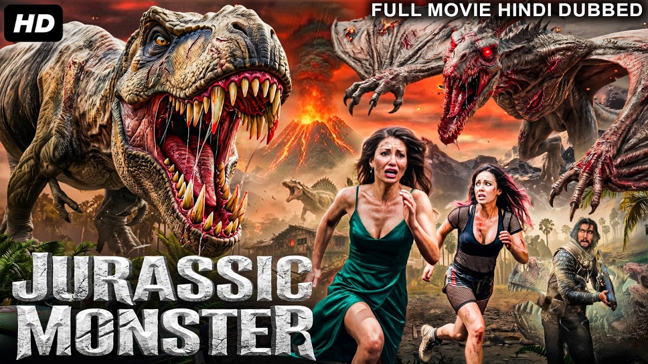 JURASSIC MONSTER - Full Hollywood Movie Hindi Dubbed | Megan, Derek | Hindi Action Adventure Movie