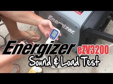 Energizer eZV3200P Decibel & Load Test, Remote Start Generator W/ Wheels Noise & Voltage Test