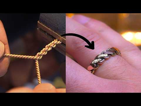 How to make a ring from copper and brass wire using the technique used by jewelers