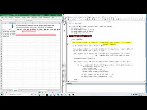 217: Excel-VBA: Projektplanung mit Excel mit Hilfe eines GANTT-Diagramms - Termine optisch aufpeppen