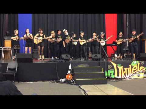 Eleluku performing at Rosmini College ukulele competition O