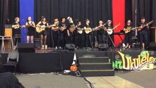 Eleluku performing at Rosmini College ukulele competition O
