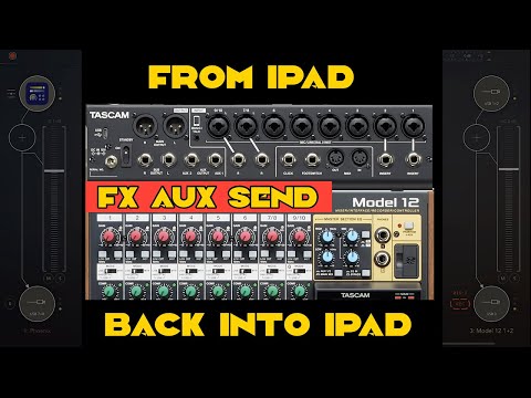 Tascam model 12 Ipad workaround for aux send and return, explained!