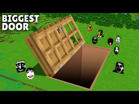 SURVIVAL BIGGEST DOOR  WITH 100 NEXTBOTS in Minecraft - Gameplay - Coffin Meme