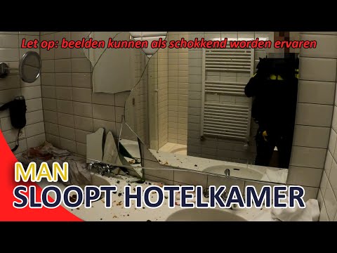 Man sloopt hotelkamer en onder invloed van drugs | Persoon zit opgesloten | Politie Utrecht Zuid