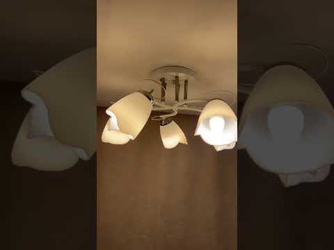 фото светильник потолочный люстра 1009-5 белый+хром 0