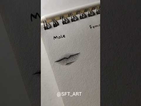 Draw male and female lips #tutorial #lips #art #sketch #drawing #shorts