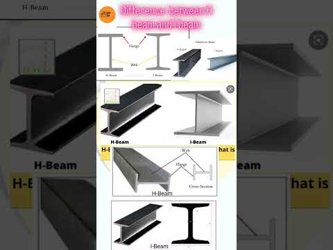 Difference  between H beam And I beam #ytshorts #architecture #civilsiteengineering #construction