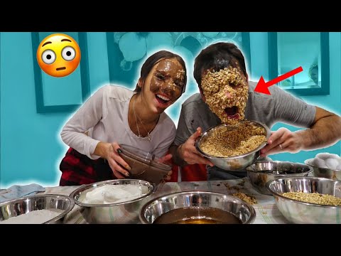 DIPPING OUR FACE IN RANDOM FOODS! (super funny)