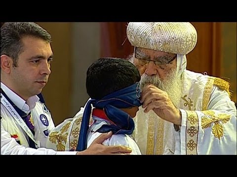 Click to Watch the Bishop Tawadros Chosen as Pope of the Coptic Orthodox Church: Pope Benedict XVI Sends Greetings, Call for Unity video