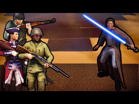 15 MILLION AMERICAN SHOTGUN, RED COATS, GERMAN SOLDIERS vs 200,000 JEDI KNIGHTS | UEBS 2