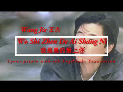Wang Jie 王杰  - Wo Shi Zhen De Ai Shang Ni 我是真的爱上你 Lyrics pinyin sub Eng&Indo