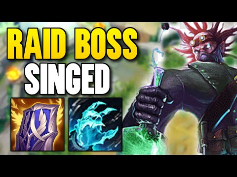 I TANKED 23 NEXUS TOWER SHOTS IN A ROW WITHOUT DYING!! - Rank 1 Singed