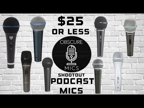 $25 OR LESS!  Budget Podcast Microphone Shootout!  Handheld Dynamics Edition