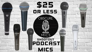 Video thumbnail for $25 OR LESS!  Budget Podcast Microphone Shootout!  Handheld Dynamics Edition by Obscure Mics