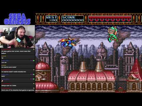 Let's Play Rocket Knight Adventures (BLIND) Part 2: ONE HIT PITS SUCK