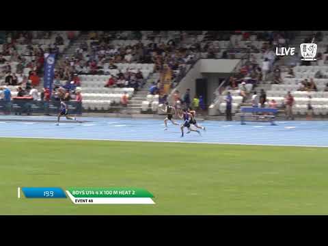 Boys U14 4 x 100m Heat 2 - 2018 SUBWAY State Relay Championships // LAVicTV