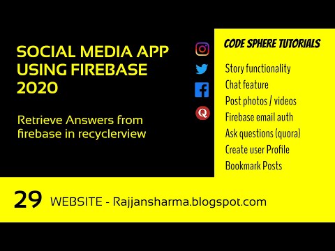 Retrieve answer || retrieve data from firebase to recyclerview || Firebase tutorials 2020