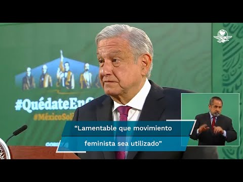 AMLO lamenta que conservadores usen movimiento feminista en caso de Salgado Macedonio